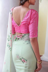 Heera Hot Pink Silk Blouse